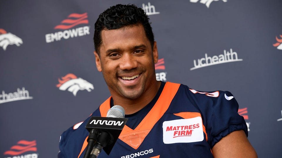 Russell Wilson in a press conference
