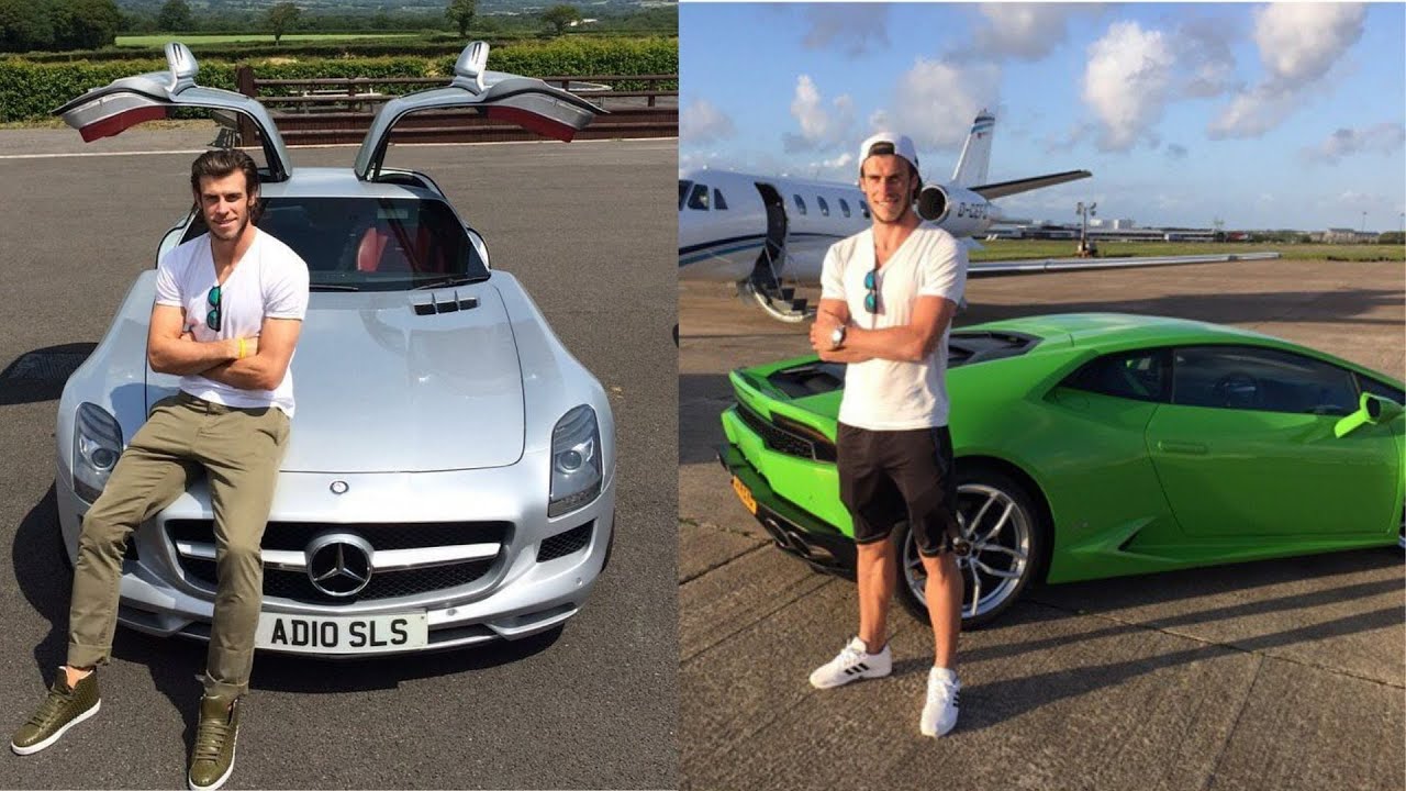 Gareth Bale with his luxurious cars