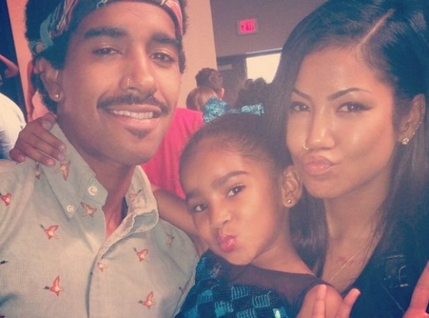 Jhene Aiko and O'Ryan with Their Daughter