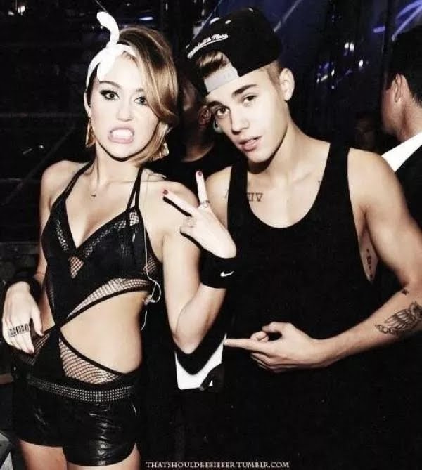 Miley Cyrus and Justin Bieber