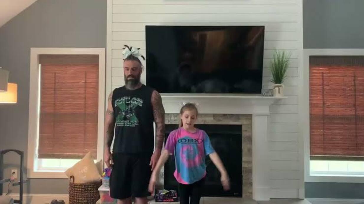 Jay Briscoe with his daughter