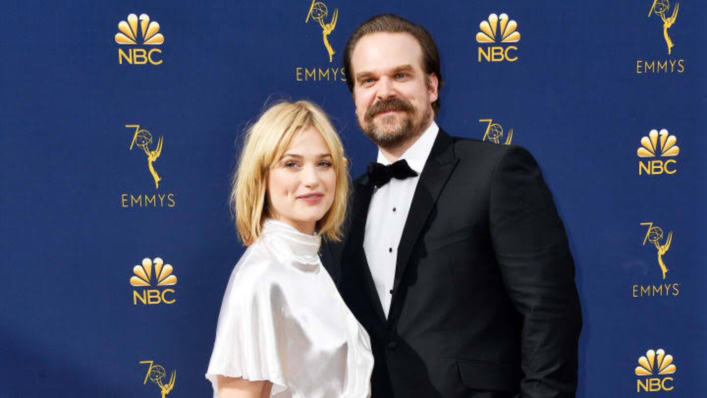 Alison Sudol and David Harbour