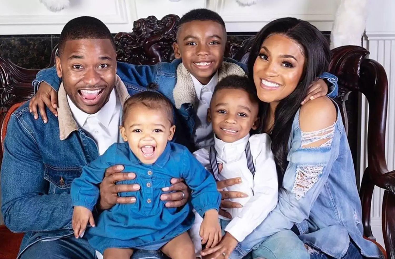 Drew Sidora And Ralph Pittman With Their Children