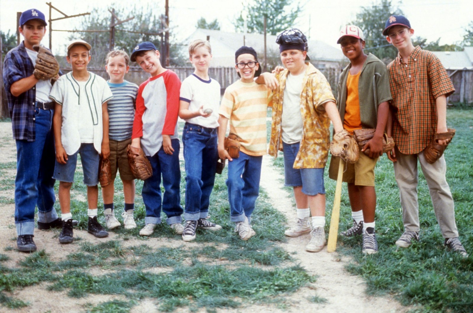 The sandlot team in a ground. 