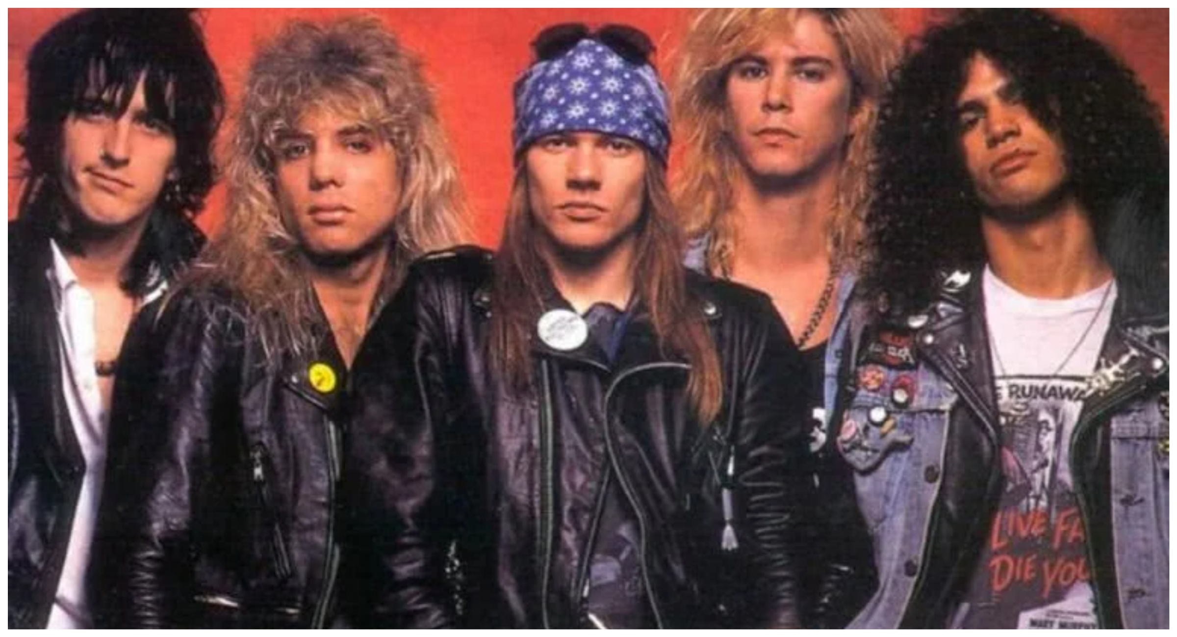 Steven Adler with his bandmates before his dismissal from Guns N' Roses