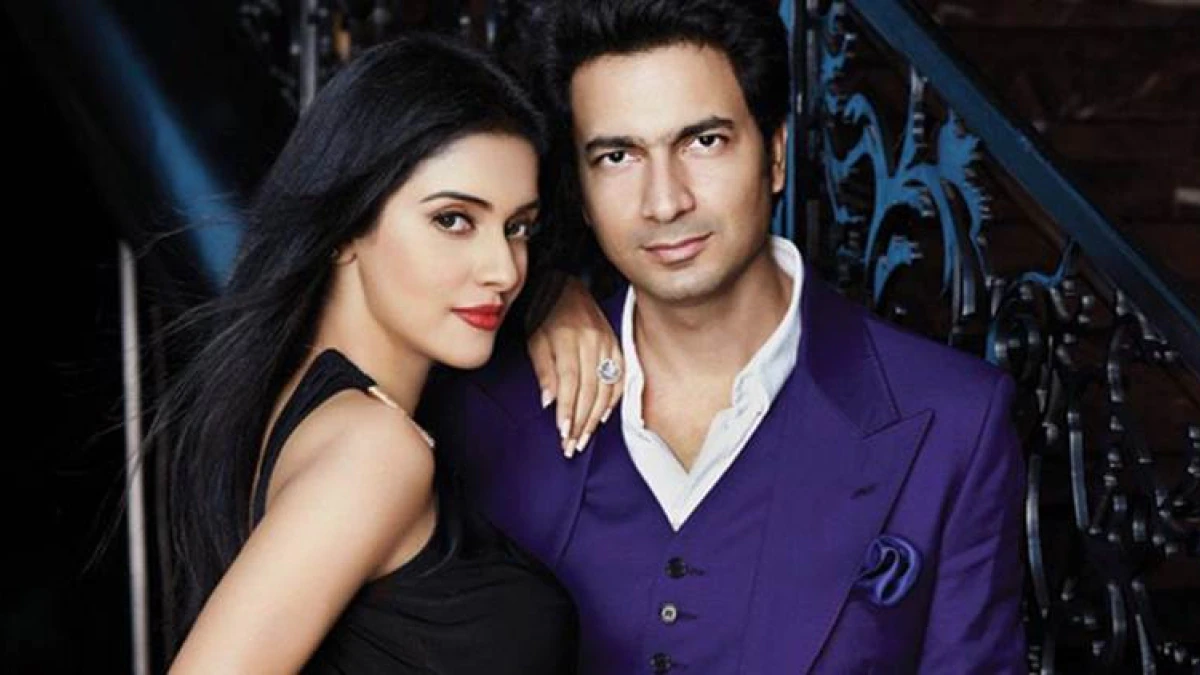 Asin with her husband Rahul before divorce