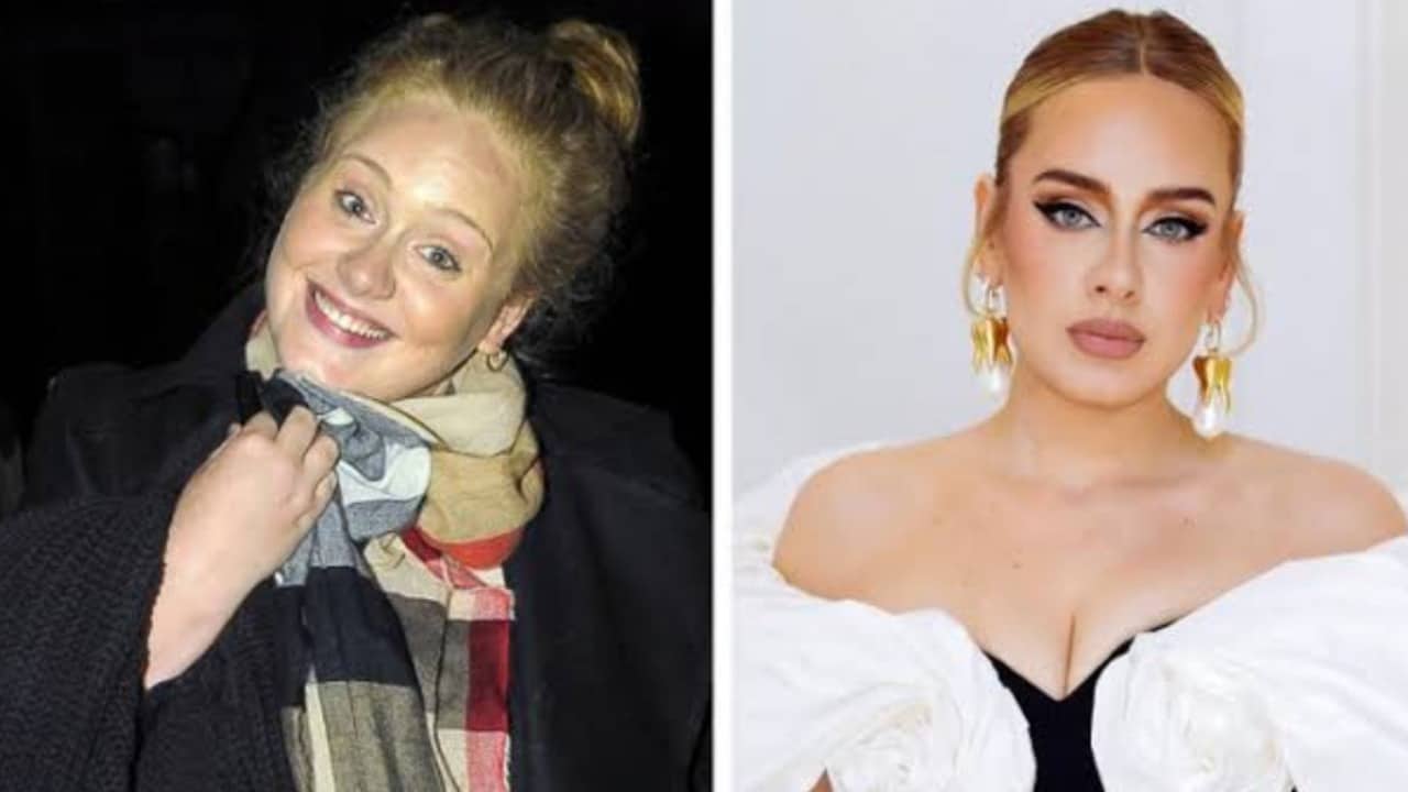 Adele's before and after looks