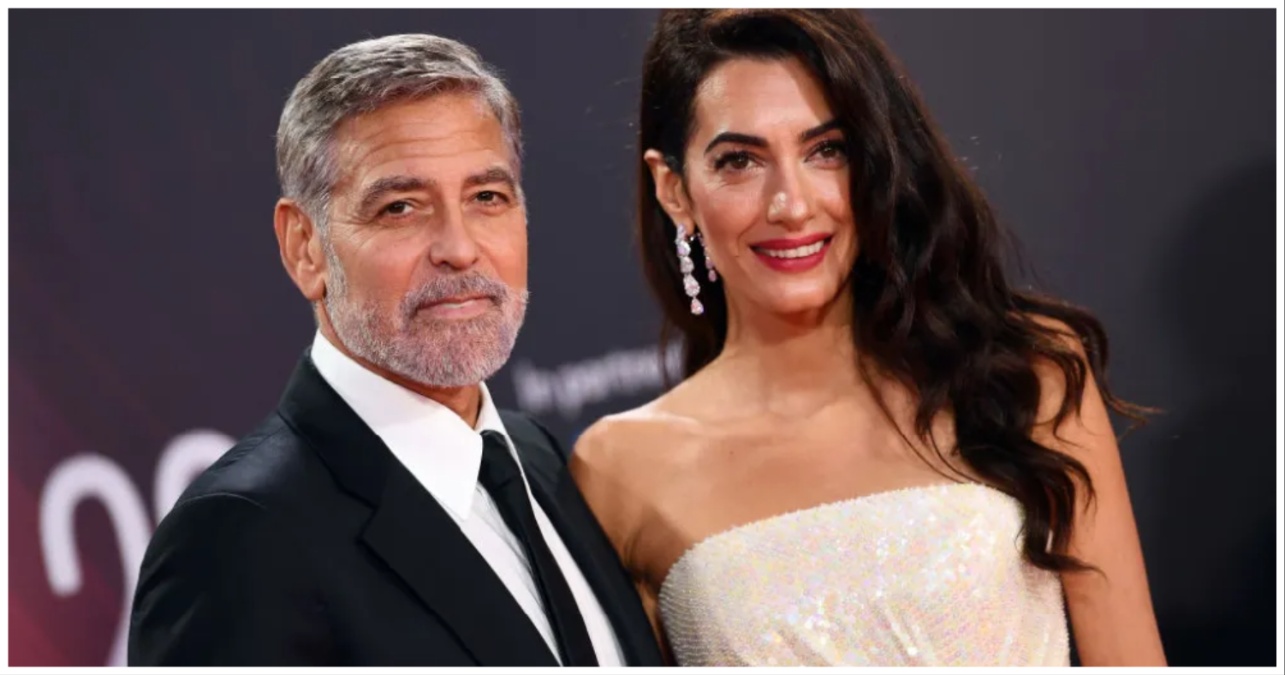 Amal Clooney with her husband George Clooney