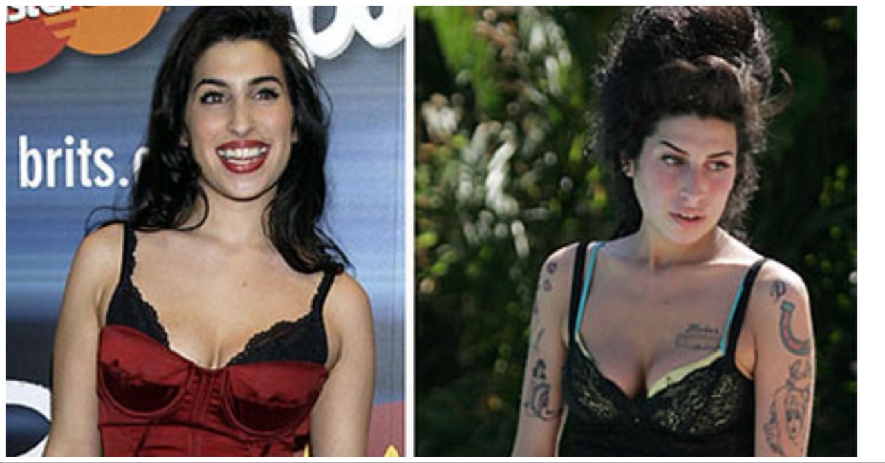 Amy Winehouse before and after