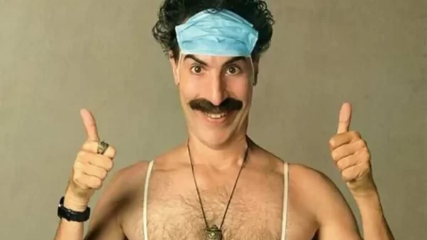 Borat movie is available on Amazon Prime and is a mockumentary.