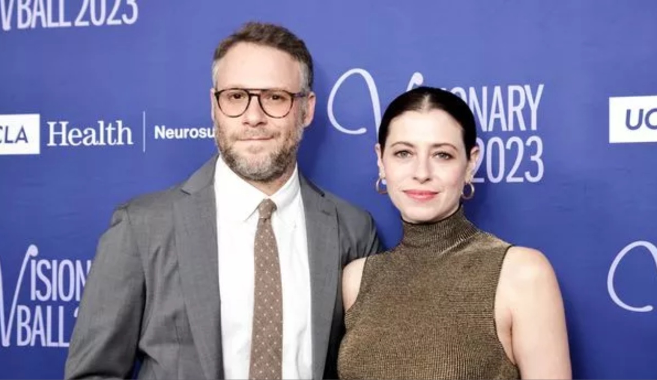 Lauren Miller and Seth Rogen