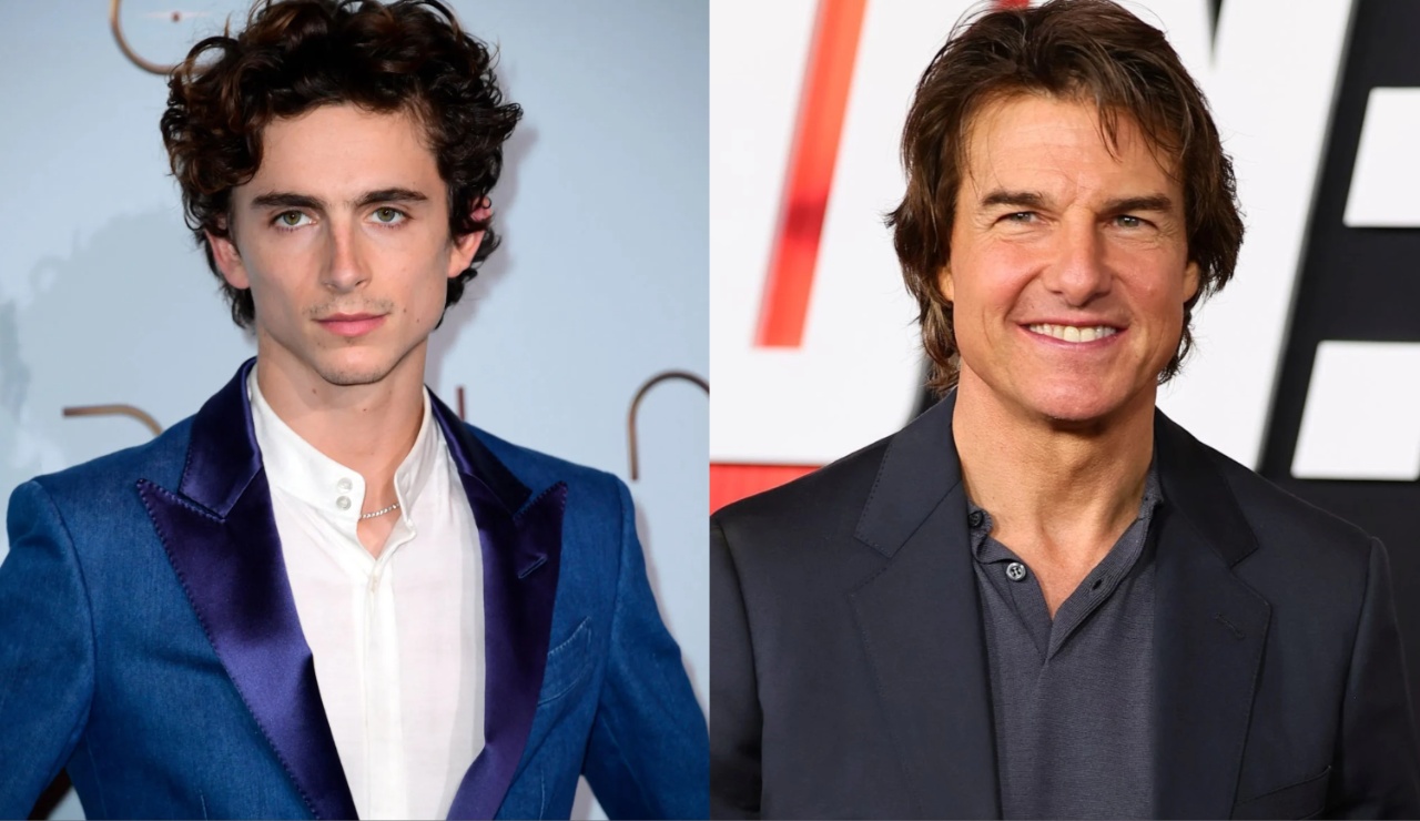 Timothée Chalamet and Tom Cruise