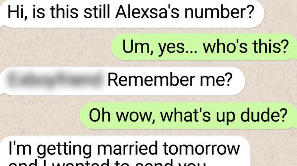 Woman’s Ex-Boyfriend Reaches Out Right Before His Wedding and She Has the Best Response