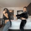 Halle Bailey shows off her bare baby bump while twerking with sister Chloe before secretly giving birth
