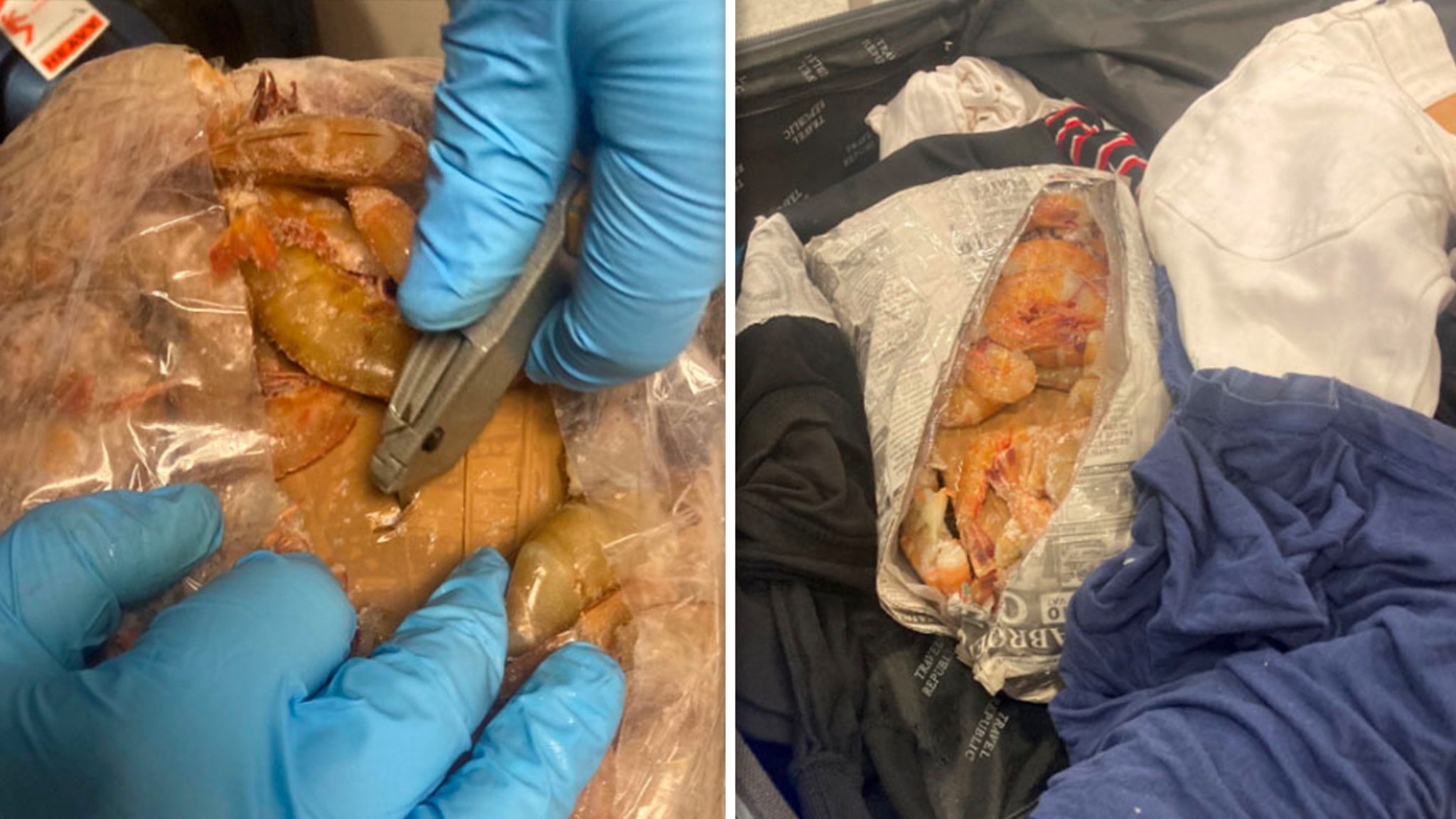 Man Arrested For Allegedly Smuggling Cocaine In Frozen Jumbo Shrimp Bags