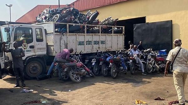 Lagos Taskforce Impounds 355 Okadas, Says Okada Riders More Difficult To Arrest Than Armed Robbers