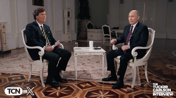 Tucker Carlson Gushes About Russia as Putin Mocks Him