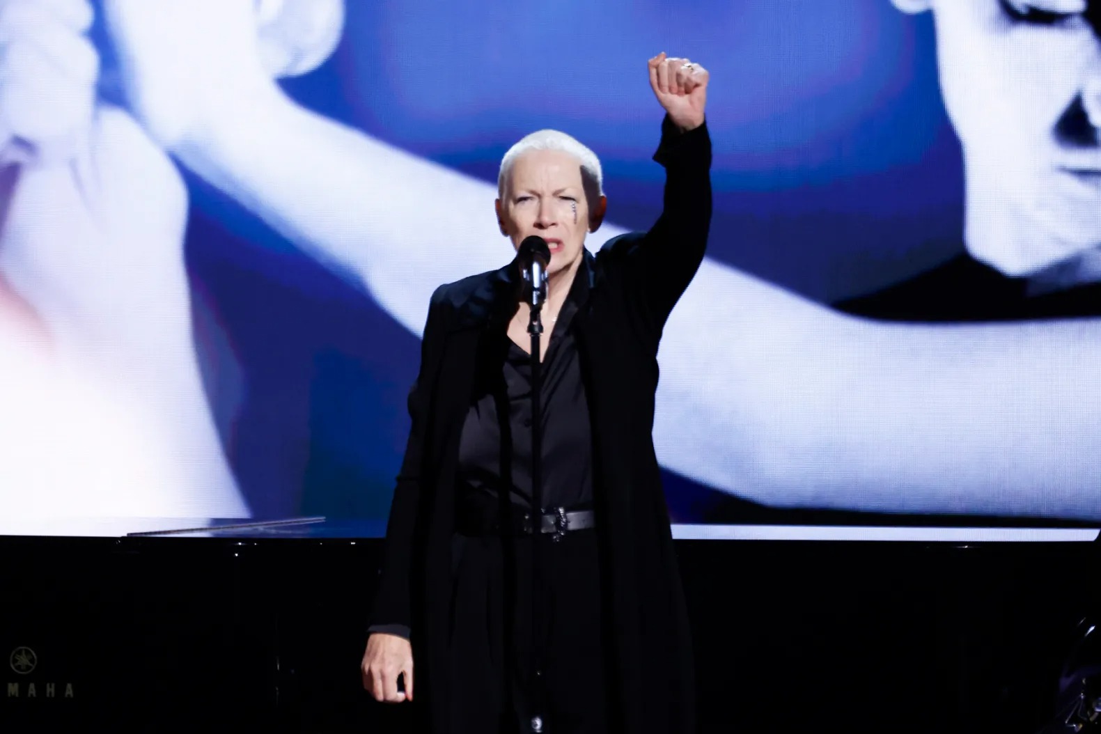 Annie Lennox Urges Gaza Ceasefire During Grammys