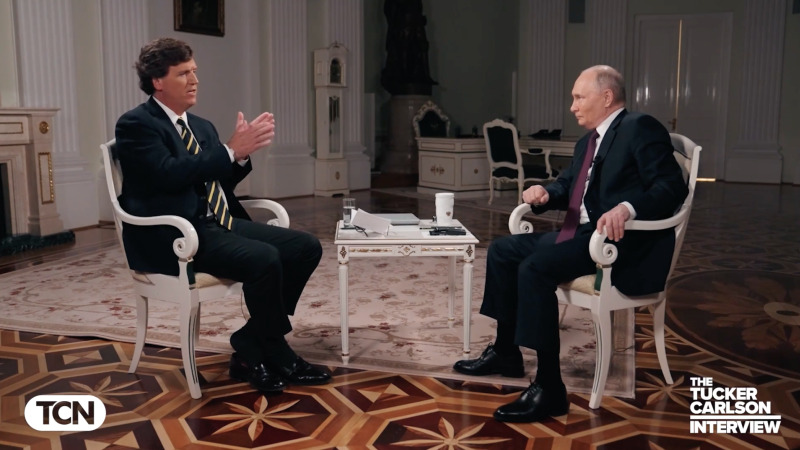 Putin Reacts Strongly to Tucker Carlson's Insinuation of Paranoia