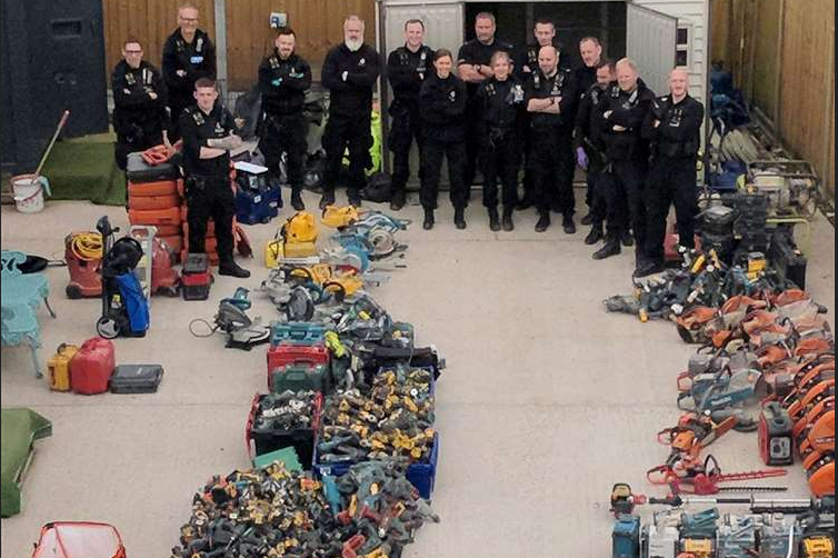 Kent Police Confiscate Large Cache of Stolen Construction Tools
