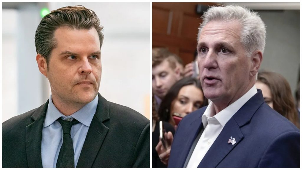 Gaetz Dubbed ‘Hunter Biden of the Republican Party’ by McCarthy, Who Supports Challenger