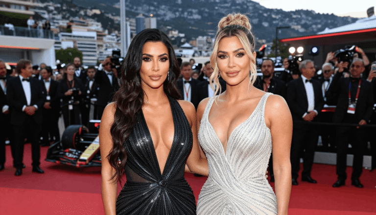 Kim Kardashian and Khloe Kardashian support Lewis Hamilton at the 2026 Monaco Grand Prix