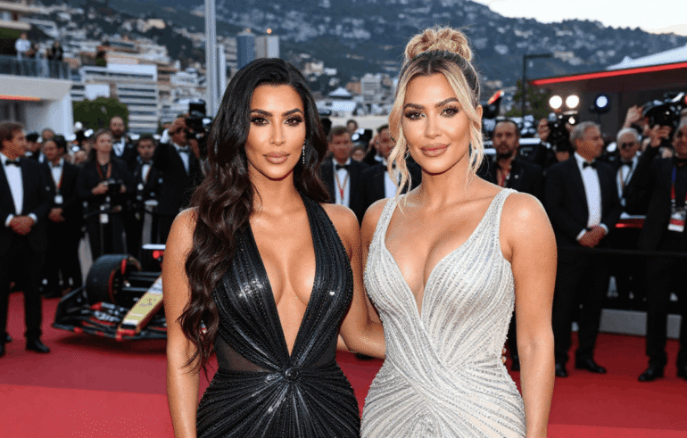 Kim Kardashian and Khloe Kardashian support Lewis Hamilton at the 2026 Monaco Grand Prix
